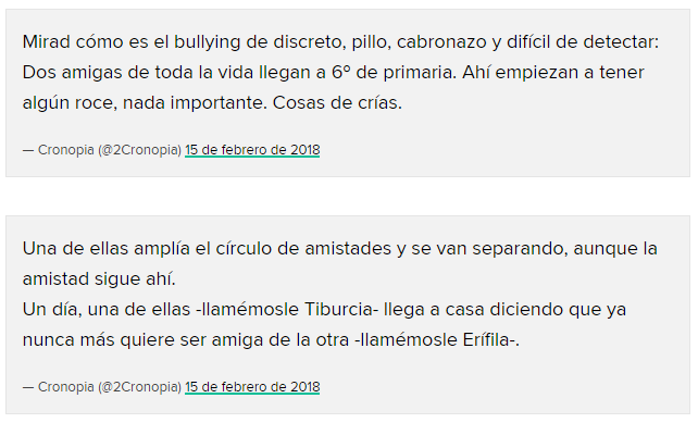 Una madre cuenta vía Twitter como su hija hacía 'bullying'