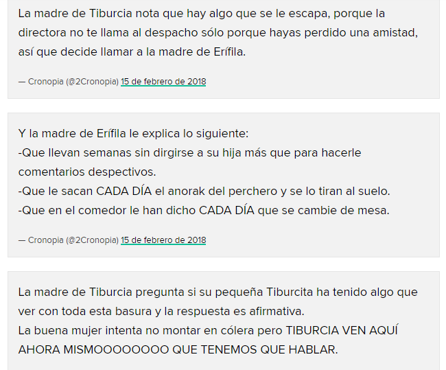 Una madre cuenta vía Twitter como su hija hacía 'bullying'